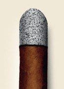 cigar ash burn pattern conical burn