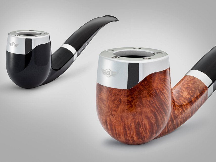 bentley tobacco pipes redesign 2 pipes brown black