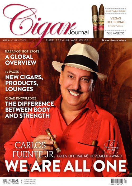 Cigar Journal Cover Winter Edition 2018 Carlito Fuente