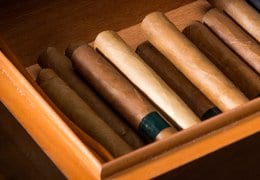 Humidor mit Zigarren