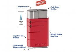 Xikar Linea Single Flame Lighter Red