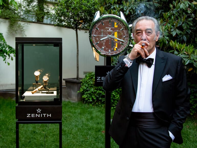 Hotel Bulgari Mailand Feier Zenith Uhr und Francesco Minetti