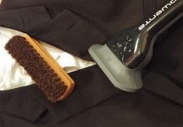 Dampfreiniger und Borstenbürste