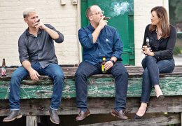 Jeff Zeiders, Chris Yokley, Shanda Lee at CigarClub.Com Headquarters